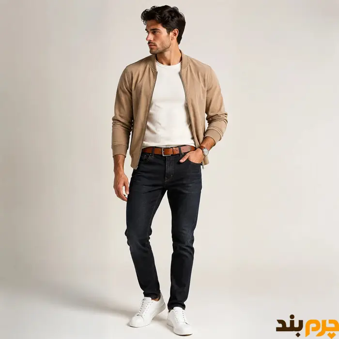 کمربند سوپر چرم قلاب اسپرت عرض ۳/۸ 54156312